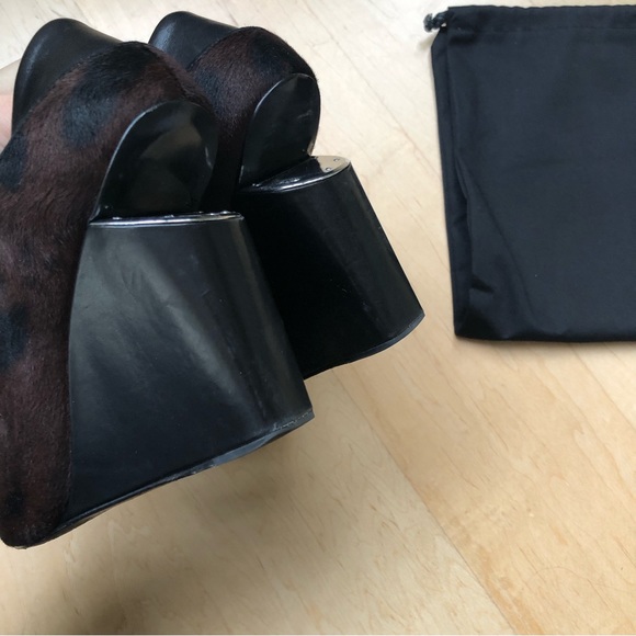 Alexander Wang Alla Leopard Wedge 36 - Picture 7 of 8